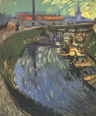 Vincent Van Gogh The Roubine du Roi Canal wtih Washerwomen (nn04) France oil painting art